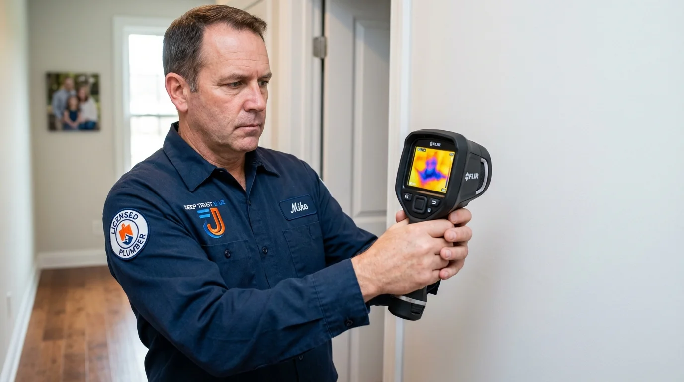 Thermal imaging leak detection by Johns Plumbing LLC in Medfield